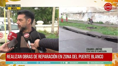 Cortaron el tr&aacute;nsito en el Puente Blanco por obras que demandar&aacute;n 20 d&iacute;as